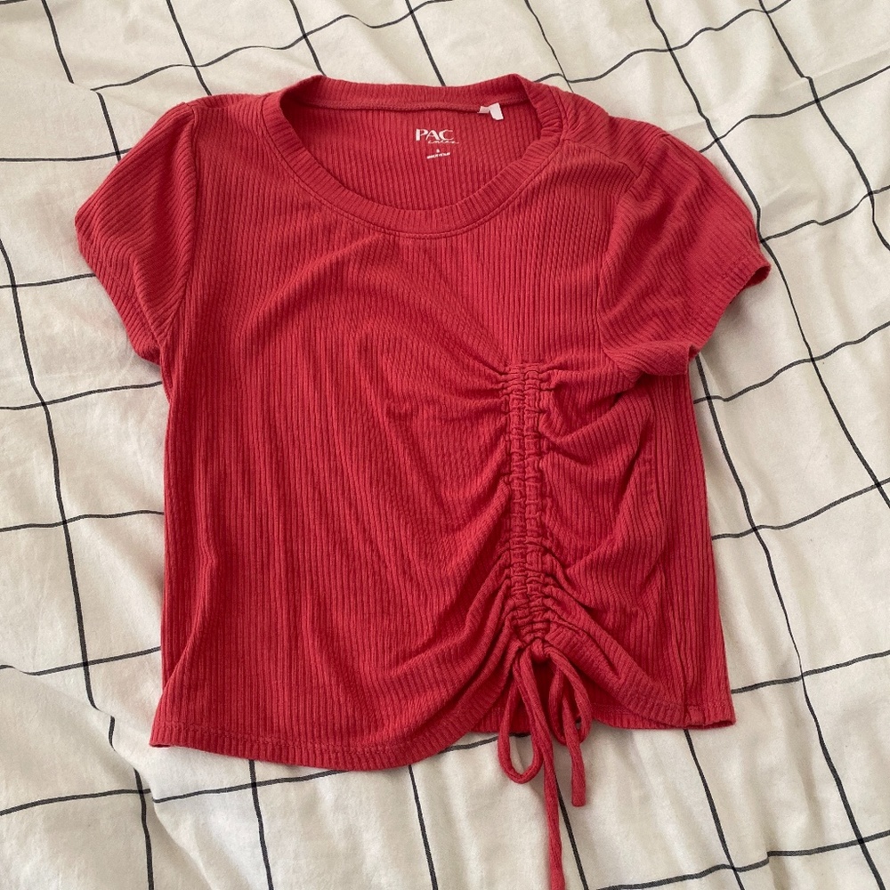 Women’s pacsun red tie crop top